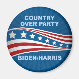 Country Over Party Biden Harris 2024 Election Magnet