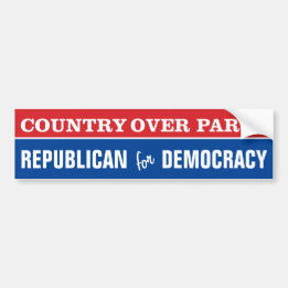 Country Over Party / Republican for Democracy Bumper Sticker