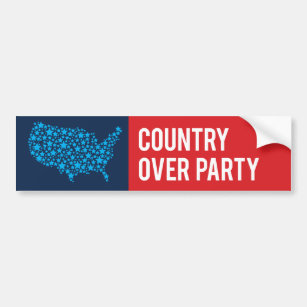 Country Over Party / Republican for Joe Biden Bumper Sticker
