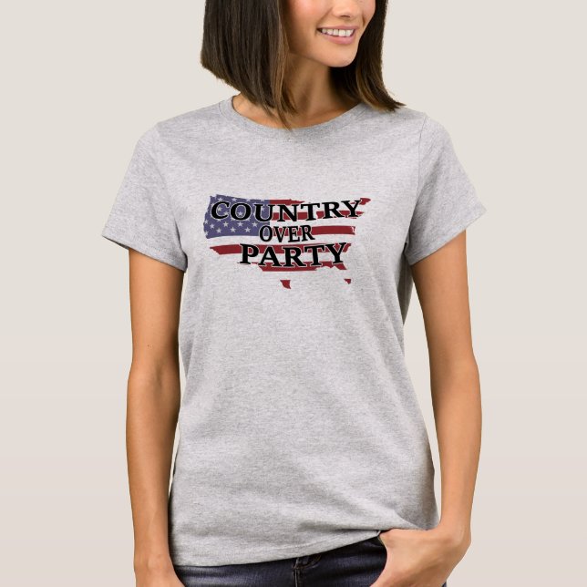 Country over Party T-Shirt (Front)