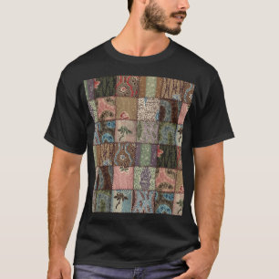 Country patchwork quilt, 3D texture. T-Shirt