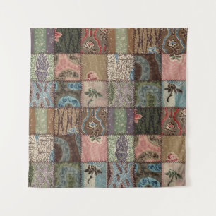 Country patchwork quilt, 3D texture. Tapestry