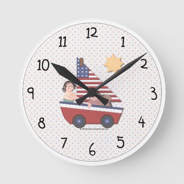 Country Patriotic Wall Clock (Front)