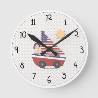 Country Patriotic Wall Clock