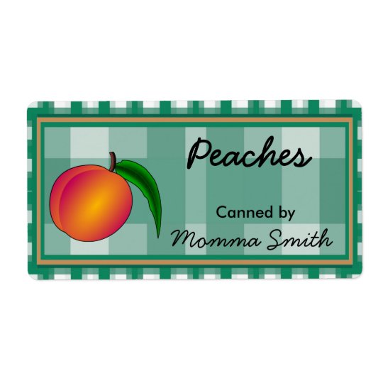 Country Peach Custom Canning Labels