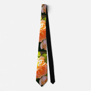 Country Peach Roses Tie