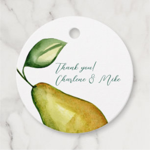 Country Pear Wedding Favour Tag