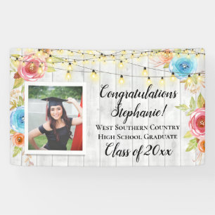 Country Photo Personalised Graduation Banner Sign