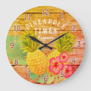 Country Pineapple Large Clock