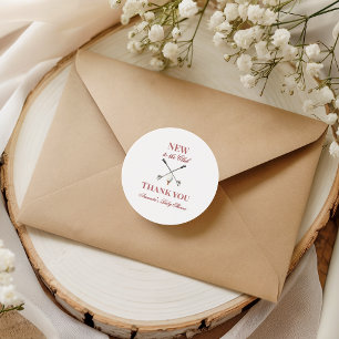 Country Pink Girl New to the Club Golf Baby Shower Classic Round Sticker