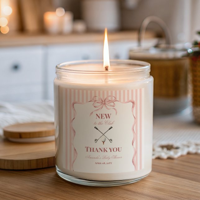 Country Pink Girl New to the Club Golf Baby Shower Square Sticker (Creator Uploaded)