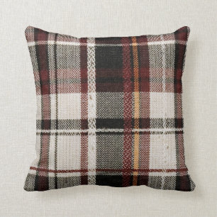 Country plaid cushion