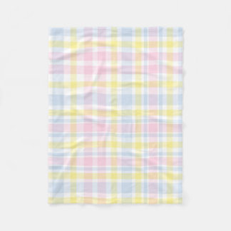 Country Plaid Pastel Baby Shower Mum Infant Fleece Blanket