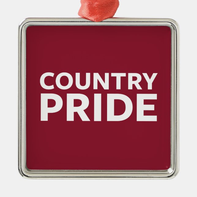 Country Pride Metal Ornament (Front)