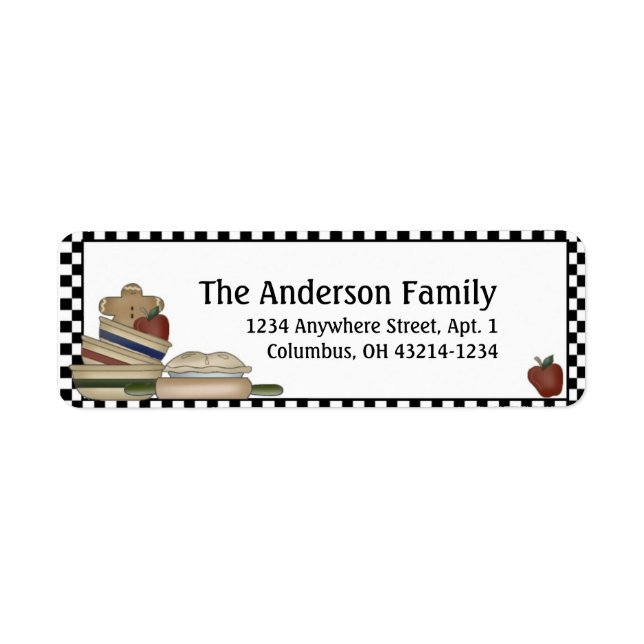 Country Prim Kitchen Return Address Labels (Front)