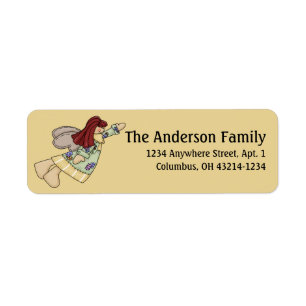 Country Prim Spring Angel Return Address Labels