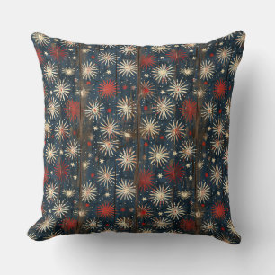 Country/Primitive Distressed Americana Cushion