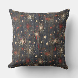 Country/Primitive Distressed Americana Cushion