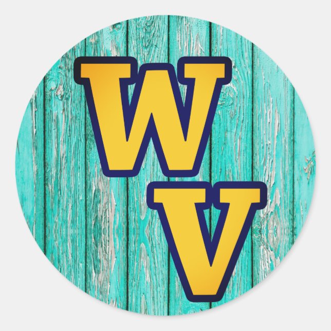 Country Primitive Old Wood Farmhouse West Virginia Classic Round Sticker (Front)