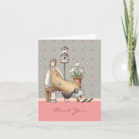 Country Primitive Thank You Card