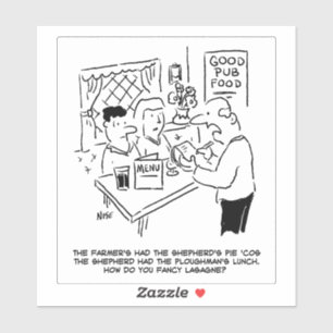 Country Pub Lunch Cartoon.