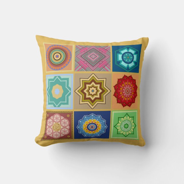 Country Quilt Reversible Throw Pillow (Front)