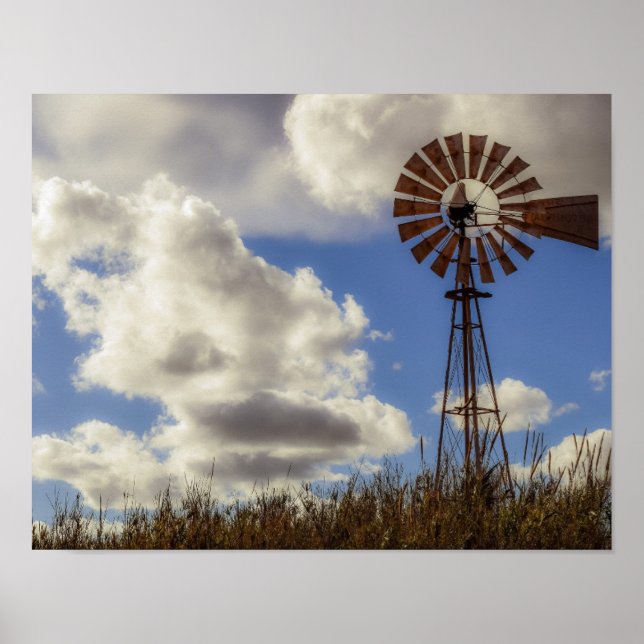 Country Ranch Windmill Wall Poster (Front)