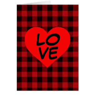 Country red and black plaid with heat detail