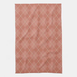 Country Red Argyle Kitchen Towel