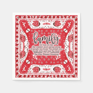 Country Red Bandana Summer Family Reunion  Napkin