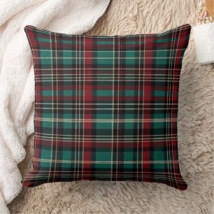 Country Red Green Plaid Christmas Cushion