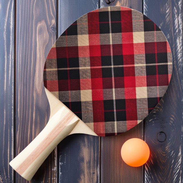 Country Red Plaid Ping Pong Paddle (Creator Uploaded)