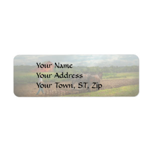 Country - Ringoes, NJ - Preparing for crops Return Address Label