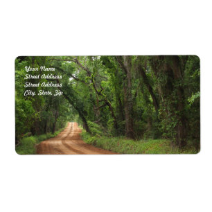 Country Road Background Shipping Label