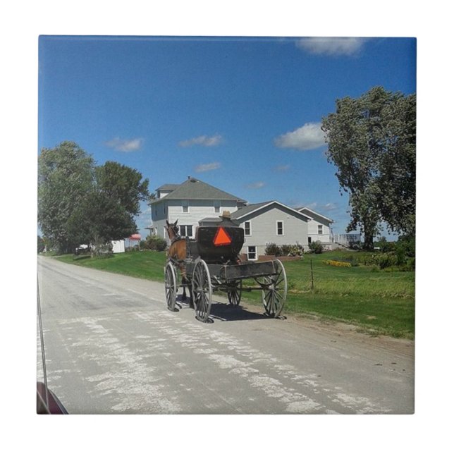 Country Road Ceramic Tile (Front)