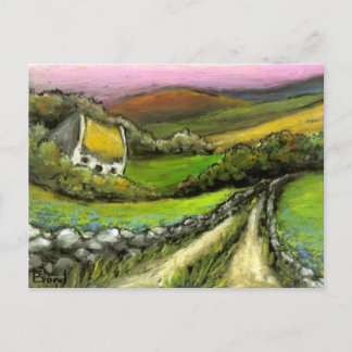 Country road cottage by Tanya Bond Postcard