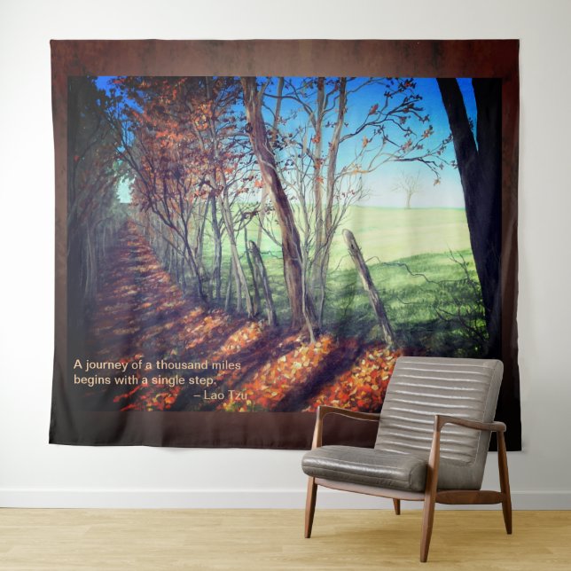 Country Road Fine Art Landscape Print Tapestry (In Situ (Horizontal))