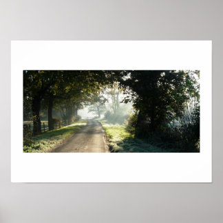 Country Road in Cheshire Poster