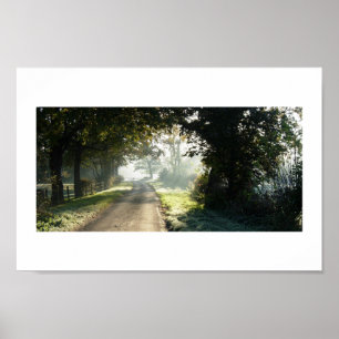 Country Road in Cheshire Poster
