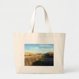 Country road large tote bag