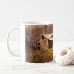 Country Road Mug rural barn shed winter field