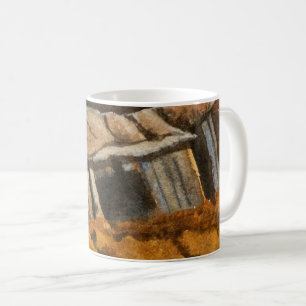 Country Road Mug rural falling barn autumn field