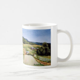 Country Road Mug rural landscape farm fields barns