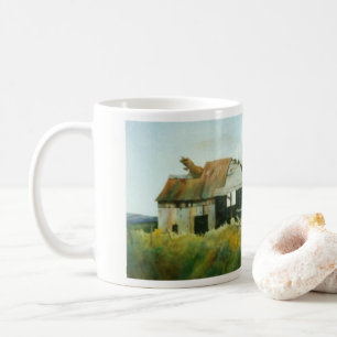 Country Road Mug rural large barn shed silo field