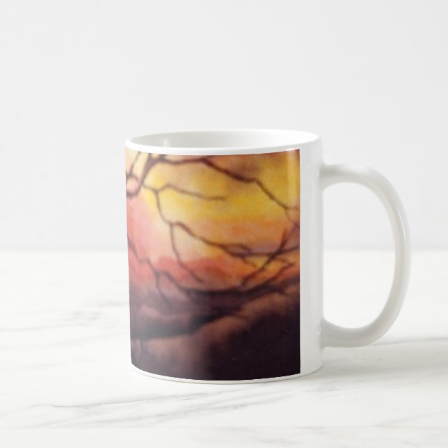 Country Road Mug rural sunrise sunset tree branch (Right)