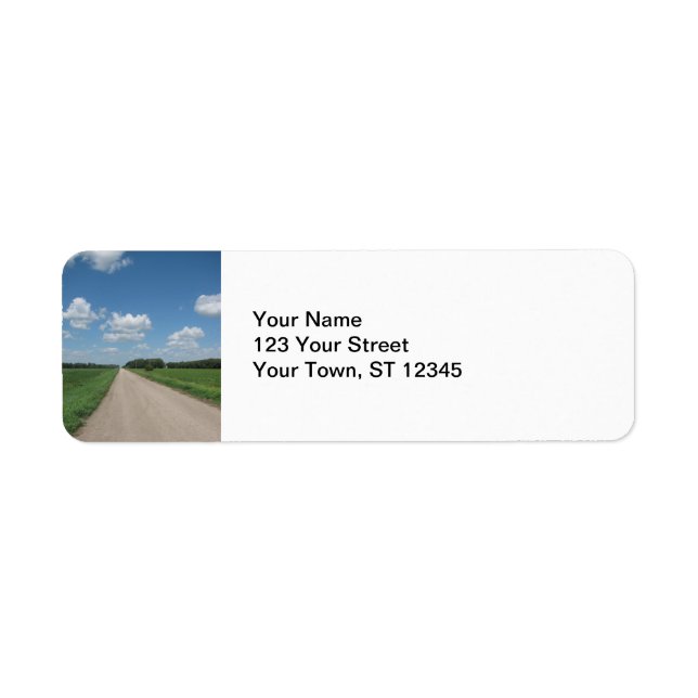 Country Road Return Address Label (Front)