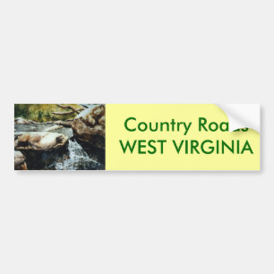 Country Roads Bumper Sticker