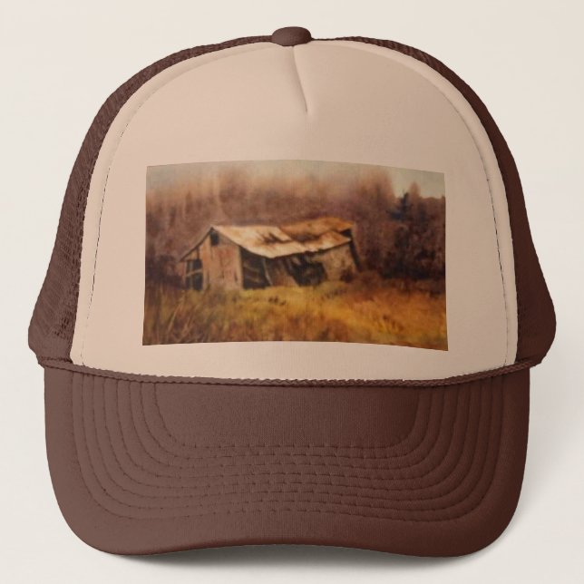 Country Roads old hay field barn Hat (Front)