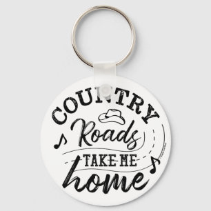 Country Roads Take Me Home - GraphicLoveShop Key Ring