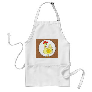 Country Rooster faux Kraft paper kitchen apron